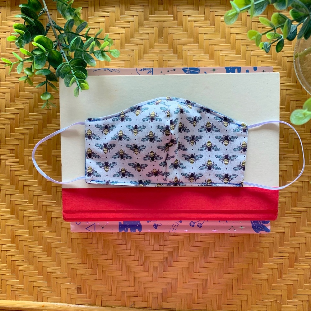 Sold on Etsy Floral Embroidered Face Mask - Picture 4 of 6